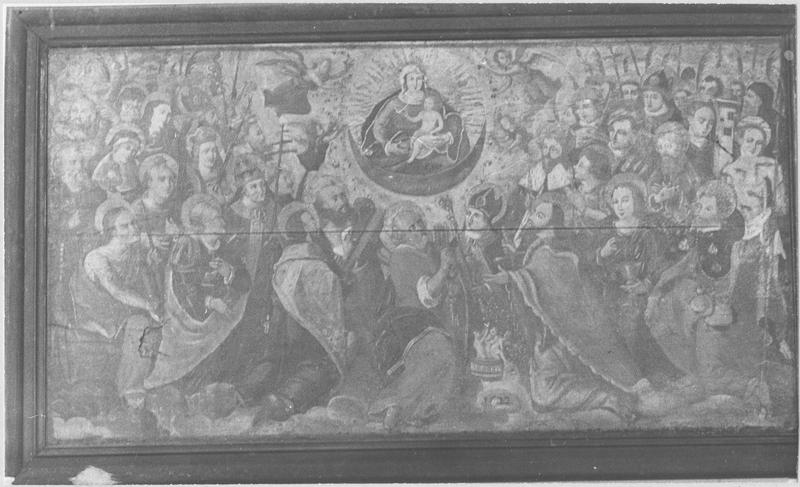 tableau : l'Exaltation de la Vierge, vue générale