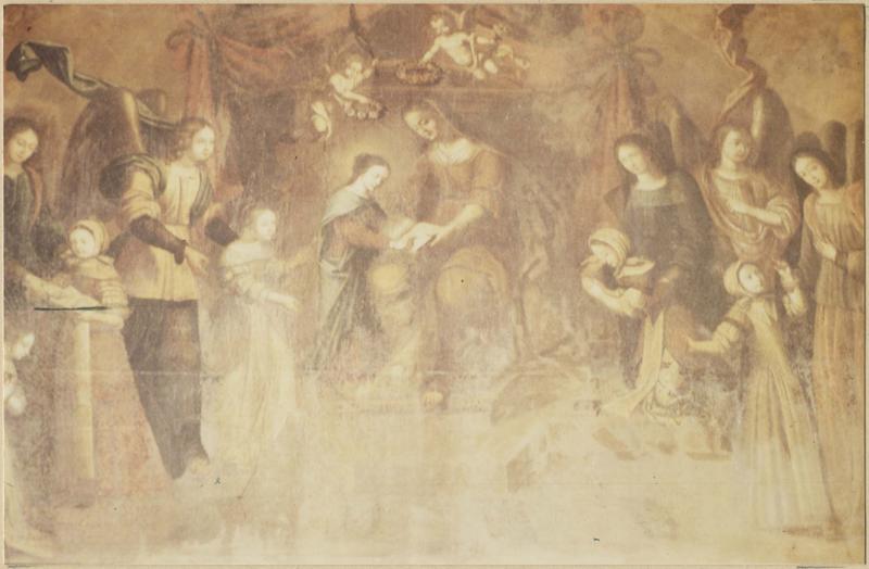 tableau : l'Education de la Vierge et les anges gardiens, vue générale