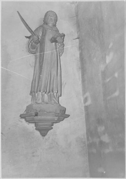 statue : saint Symphorien ou un saint diacre, vue générale