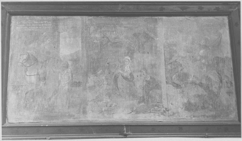 tableau : la Nativité avec saint Martin et saint Georges, vue générale