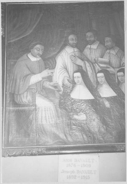 Tableau : saint Charles Borromée donnant des constitutions aux ursulines