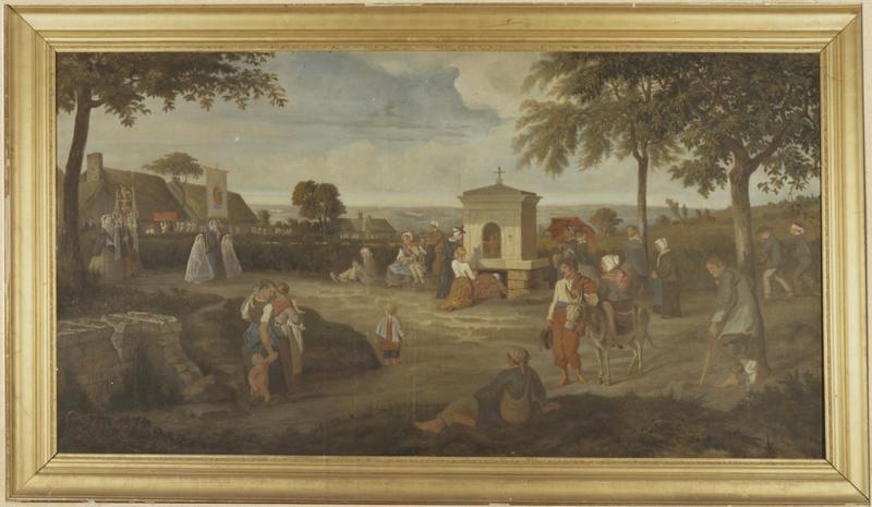 tableau : le Pèlerinage de saint Philibert, vue générale