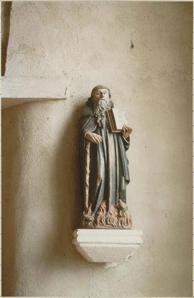 statue : saint Antoine, vue générale - © Ministère de la Culture (France), Médiathèque du patrimoine et de la photographie (objets mobiliers), tous droits réservés