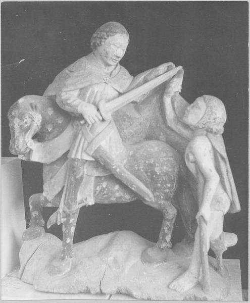 Groupe sculpté : la Charité de saint Martin