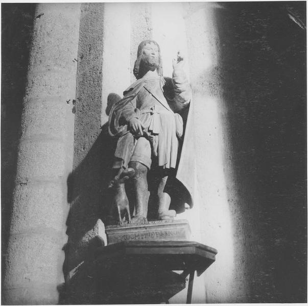 statue : saint Roch, vue générale - © Ministère de la Culture (France), Médiathèque du patrimoine et de la photographie (objets mobiliers), tous droits réservés