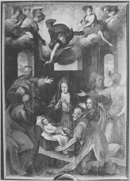 tableau : l'Adoration des bergers, vue générale