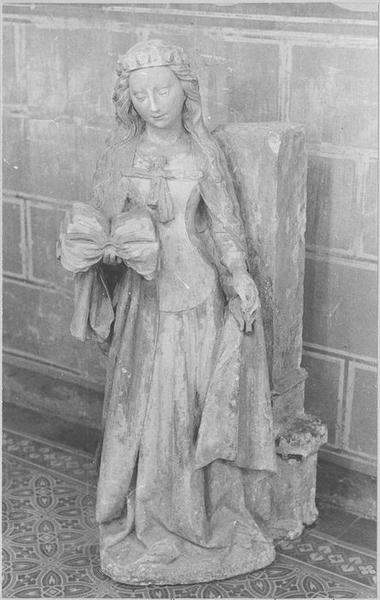 statue : sainte Barbe, vue générale