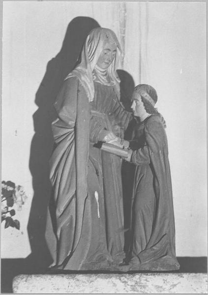 groupe sculpté : l'Education de la Vierge, vue générale