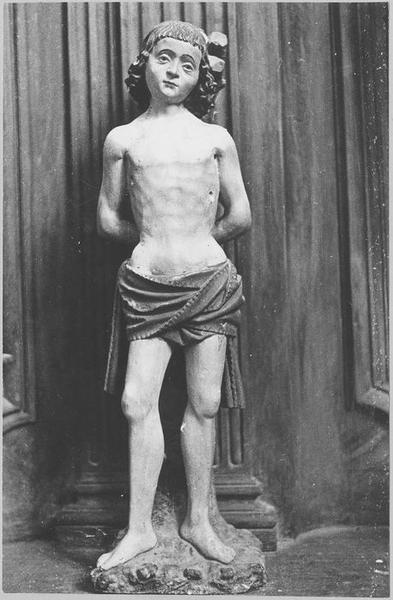 statue : saint Sébastien, vue générale - © Ministère de la Culture (France), Médiathèque du patrimoine et de la photographie (objets mobiliers), tous droits réservés