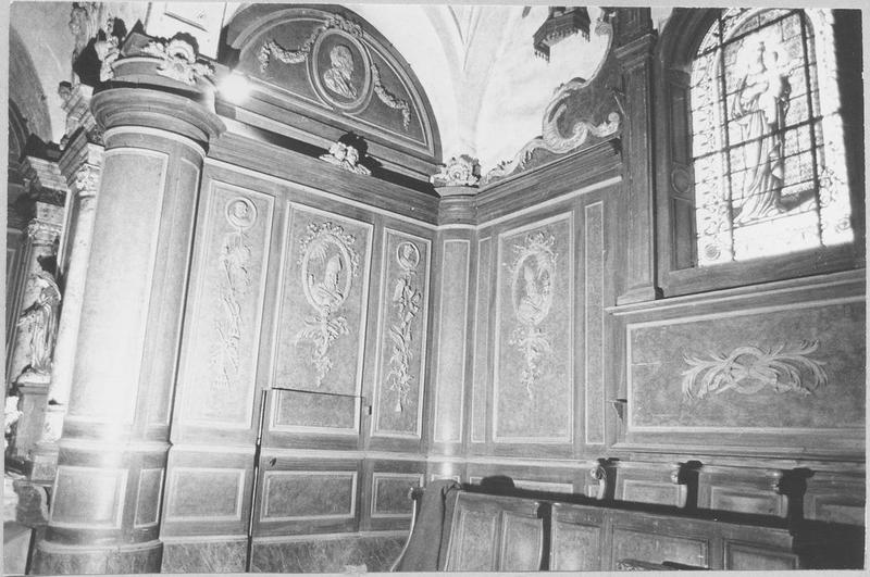 lambris de revêtement du choeur, vue partielle