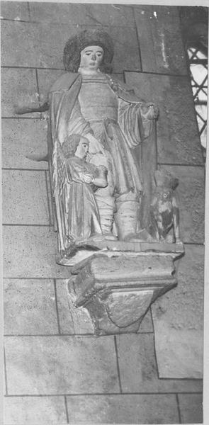 groupe sculpté : saint Roch, vue générale