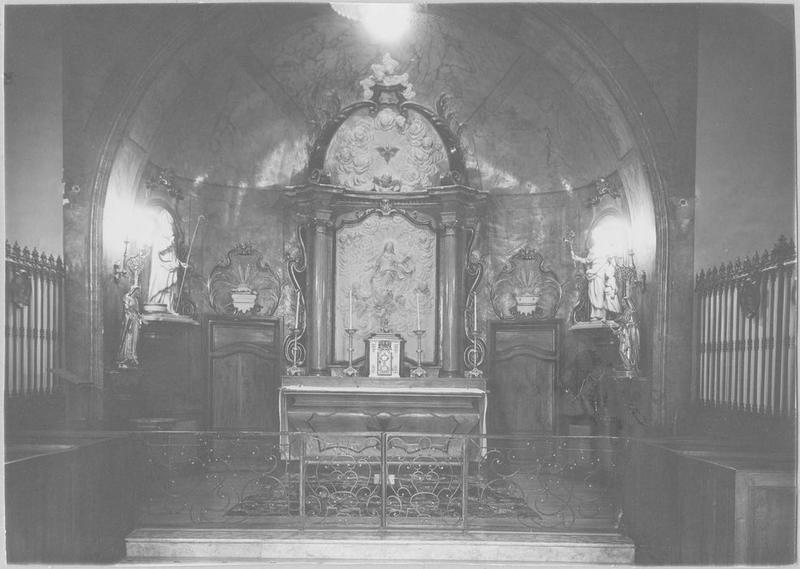 maître-autel, retable et clôture de choeur, vue générale - © Ministère de la Culture (France), Médiathèque du patrimoine et de la photographie (objets mobiliers), tous droits réservés