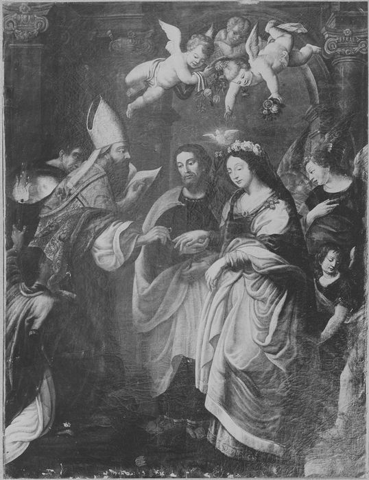 tableau : le Mariage de la Vierge, vue générale