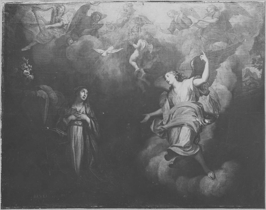 tableau : l'Annonciation, vue générale - © Ministère de la Culture (France), Médiathèque du patrimoine et de la photographie, diffusion RMN-GP