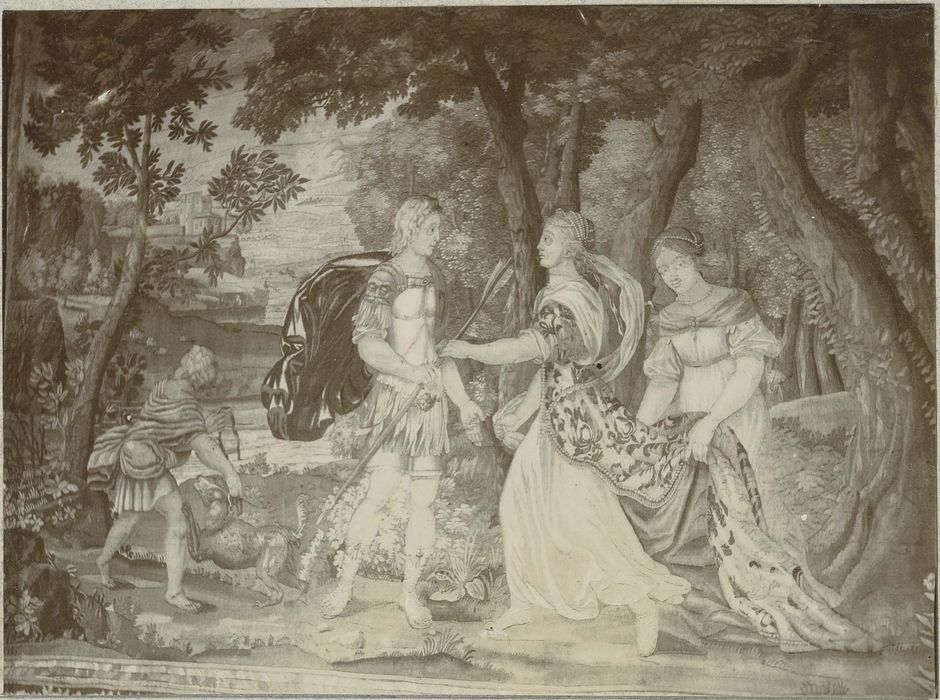 tenture de l'histoire de Céphale et Procris, détail d’une des pièces murale - © Ministère de la Culture (France), Médiathèque du patrimoine et de la photographie, diffusion RMN-GP