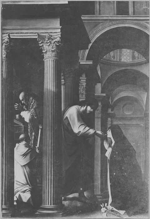 tableau : la Communion mystique de sainte Catherine de Sienne, vue générale - © Ministère de la Culture (France), Médiathèque du patrimoine et de la photographie, diffusion RMN-GP