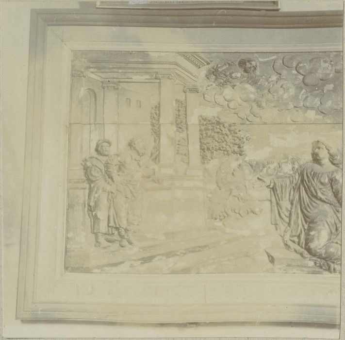 bas-relief : scène de martyre, détail