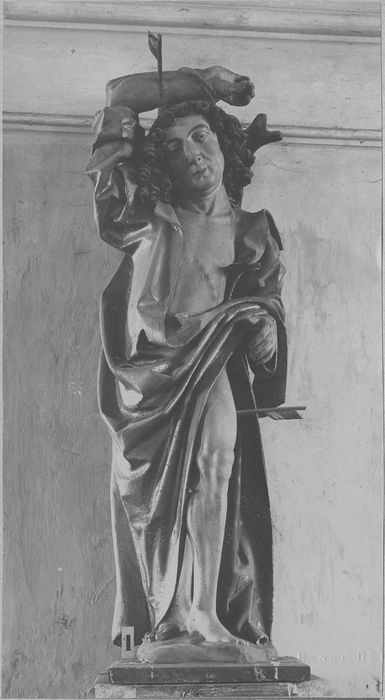 statue : saint Sébastien, vue générale