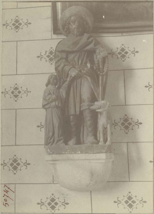 statue : saint Roch, vue générale