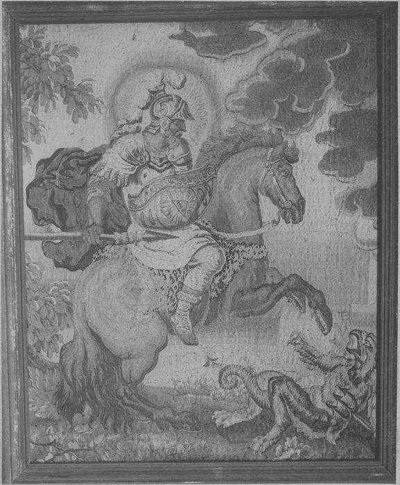 pièce murale : saint Georges, vue générale