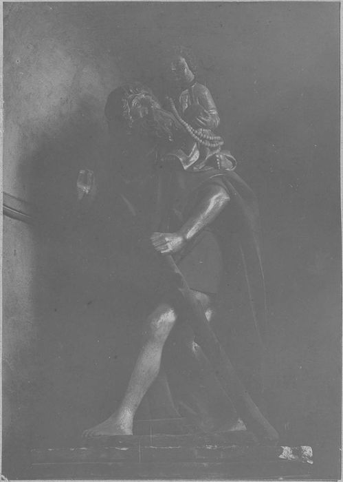 statue : saint Christophe, vue générale