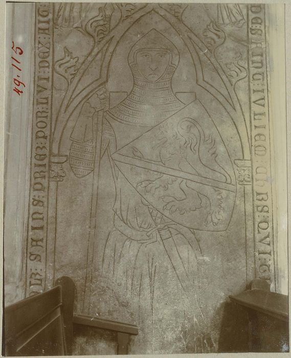 dalle funéraire d'Odet Pellerin, vue générale