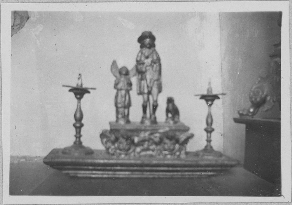 statue : saint Roch accompagné d'un ange et du chien, vue générale - © Ministère de la Culture (France), Médiathèque du patrimoine et de la photographie, diffusion RMN-GP