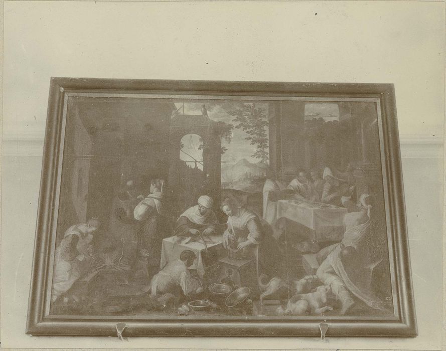 tableau : Lazare et le mauvais riche, vue générale