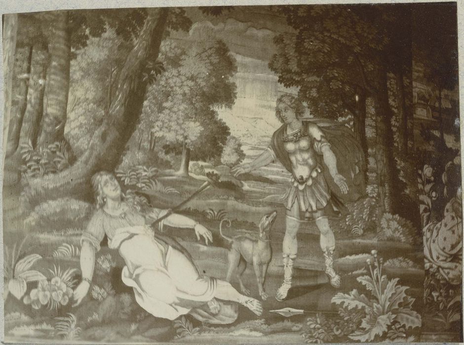 tenture de l'histoire de Céphale et Procris, détail d’une des pièces murale - © Ministère de la Culture (France), Médiathèque du patrimoine et de la photographie, diffusion RMN-GP
