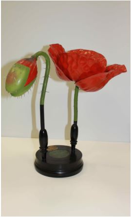 modèle de fleur articulé Brendel : coquelicot