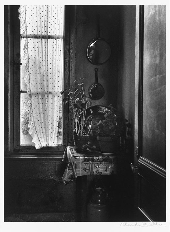 La fenêtre de la cuisine, 1970 ; [Plantes en pots]