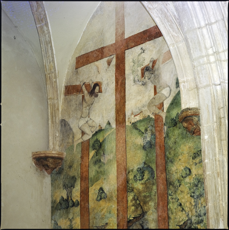 Intérieur : détail de fresque (Crucifixion)