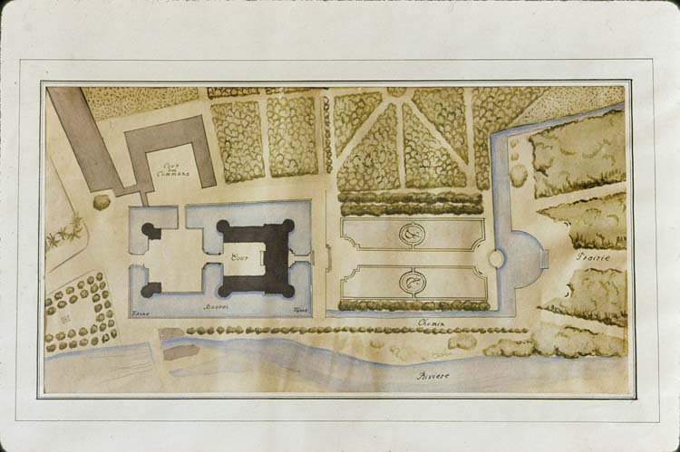 Plan masse du château et du parc