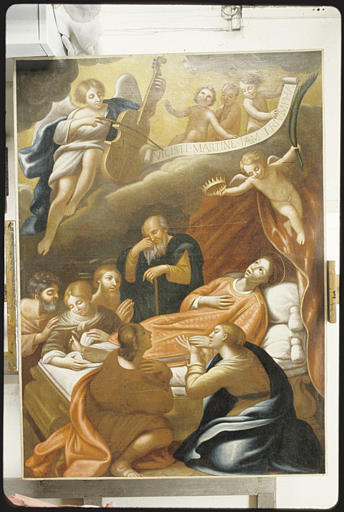 Tableau : 'La mort de saint Martin' ; après restauration