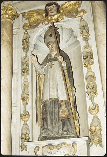 Choeur ; retable, statue : 'Saint Guillaume'