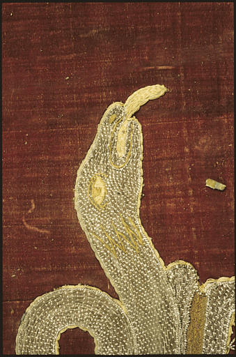 Bannière de procession (recto) : serpent ; 1778 (détail)