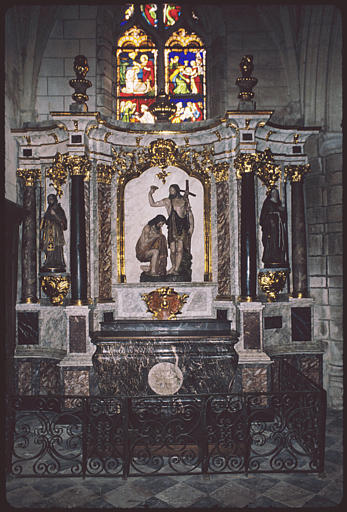 Autel, retable : de Saint-Jean-Baptiste ; 1743 ; après restauration (vue d'ensemble)