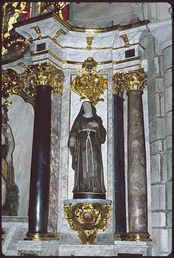 Autel, retable, statue : de Saint-Jean-Baptiste, 'Sainte Thérèse' ; 1743 ; après restauration (détail)