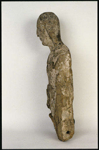 Statue : 'Vierge en Majesté', bois (profil gauche)