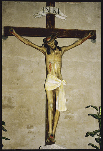 Statue : 'Christ en croix', bois polychrome (face) - © Ministère de la Culture (France), Médiathèque du patrimoine et de la photographie, diffusion RMN-GP