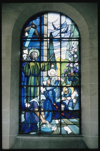 Verrière : 'La Nativité'; style Art Déco