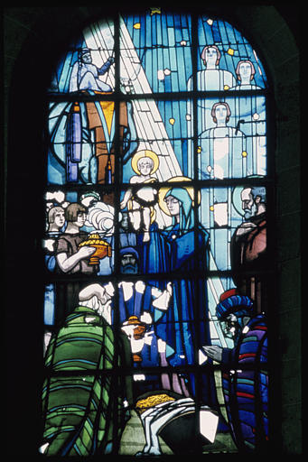 Verrière : 'L'Adoration des Mages', style Art Déco