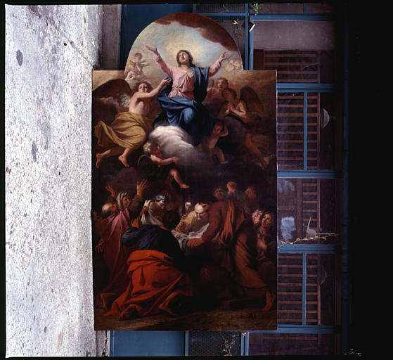 Tableau : 'L'Assomption de la Vierge' ; après restauration