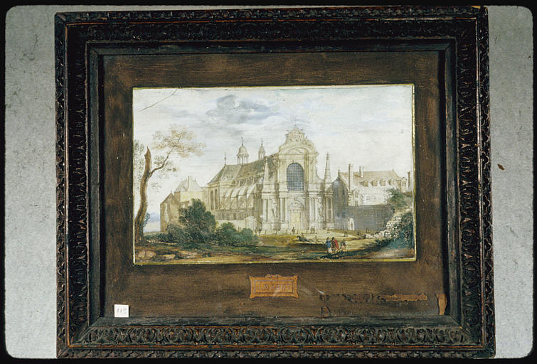 Tableau : 'L'église des Feuillants à Paris', gouache sur vélin