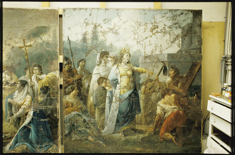 Tableau : 'L'invention de la Vraie Croix' ; 1778 ; avant restauration