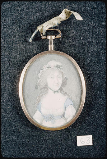 Miniature : 'Portrait de Madame Drouet' (?), gouache sur ivoire