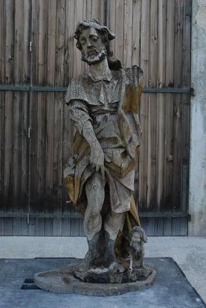 groupe sculpté : saint Roch, vue générale