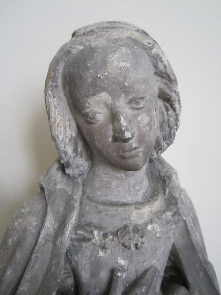 statue : sainte Agathe, détail