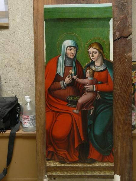 tableau du retable latéral nord : sainte Anne, la Vierge Marie et l'enfant Jésus, vue générale