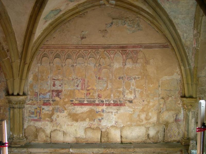 peintures monumentales, mur nord, La Cène, vue vue générale